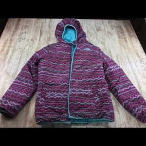 The North Face Reversible Puffer Coat Jacket Hood